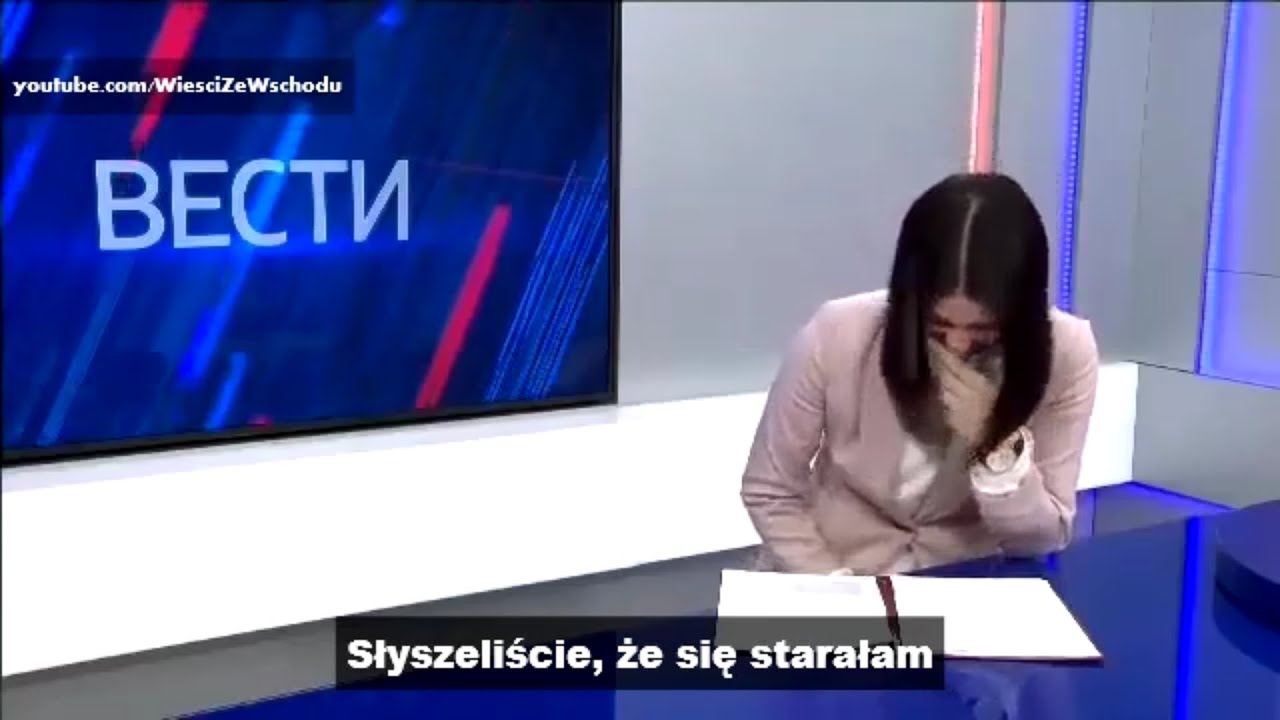 Prezenterka rosyjskiej TV pęka ze śmiechu z powodu 