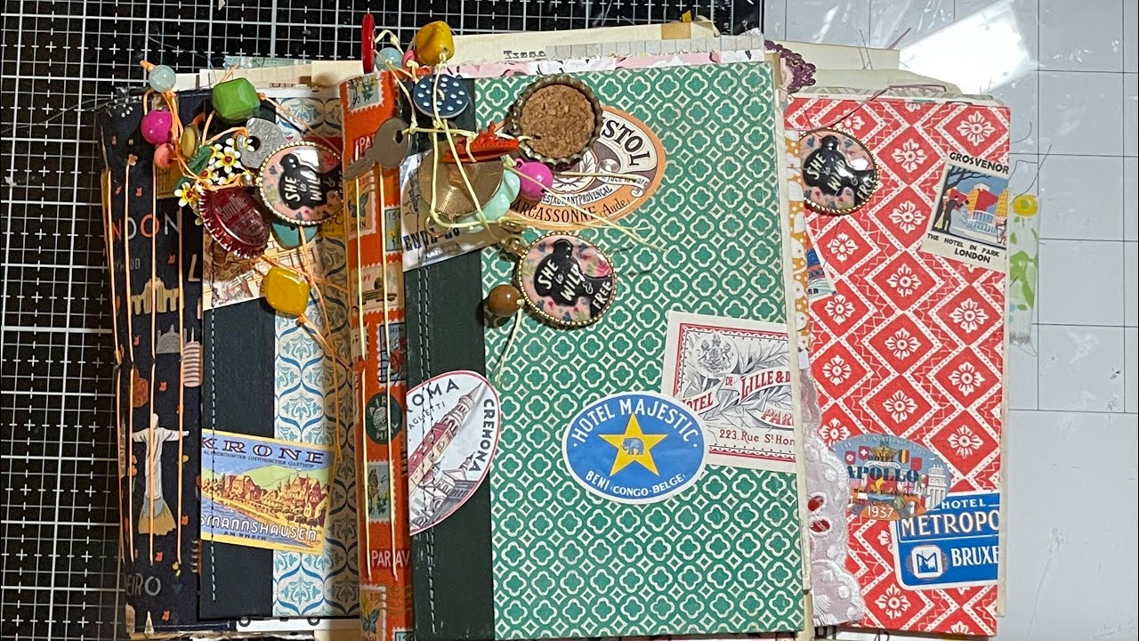 Travel junk journal flip through **sold**