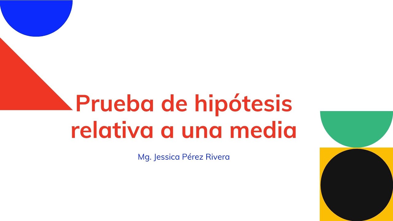 Prueba de hipótesis para una media Excel y SPSS