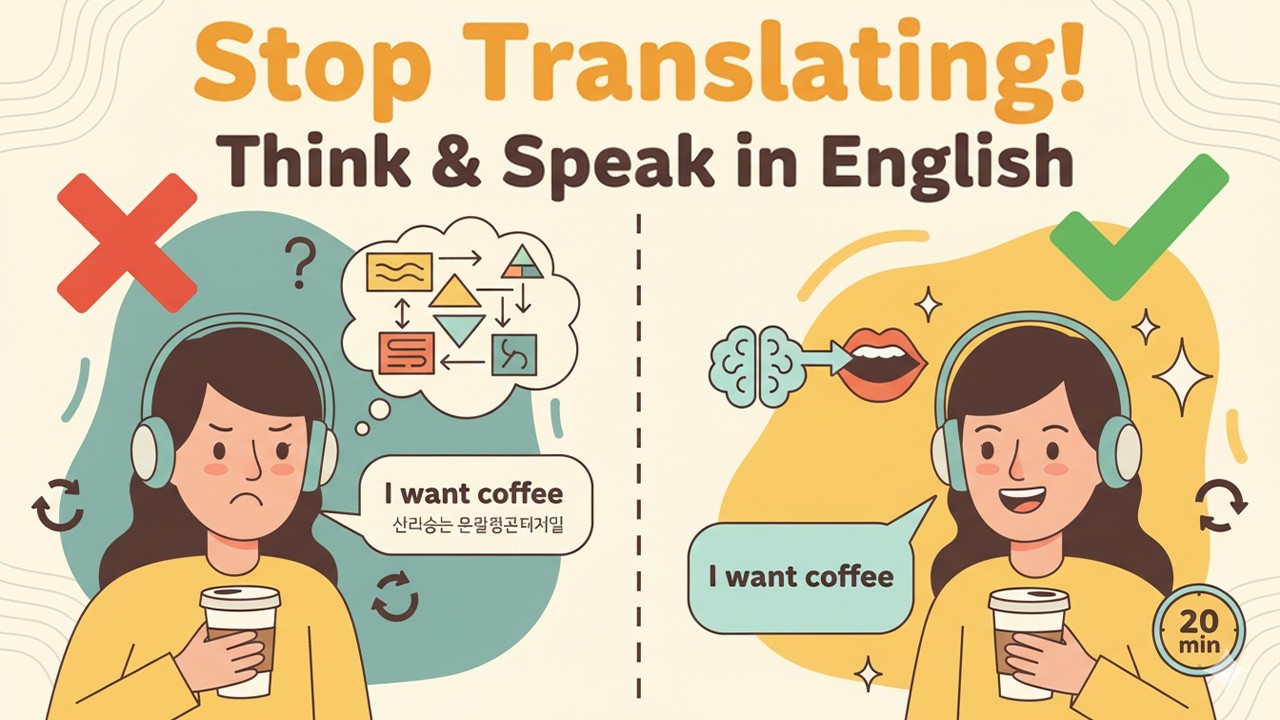 Stop Translating in Your Head! Train Your Brain to Think in English | Shadowing Method