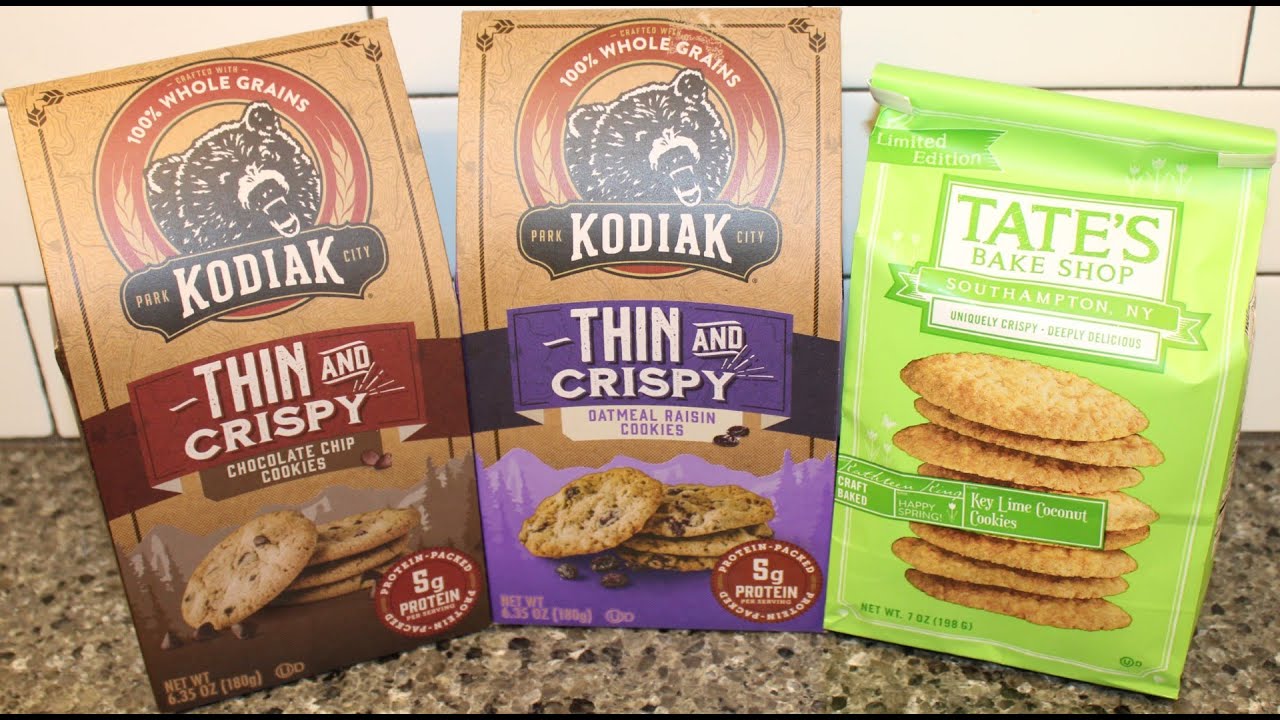 Kodiak Thin & Crispy Cookies: Chocolate Chip & Oatmeal Raisin and Tate’s Bake Shop Key Lime Coconut