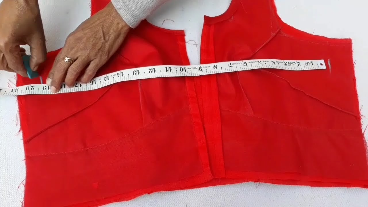 belt blouse cutting and stitching in hindi