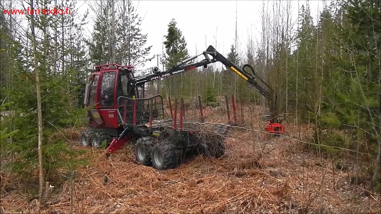 Alstor 840 mini forwarder, Palms 2.54, Farmikko energy wood head with collector E200-150-HT