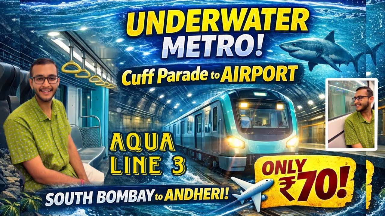 Mumbai New Underground Metro 😱 Aqua Line 3 | Cuffe Parade to Airport Andheri ₹70 Only 🚇#mumbai#metro