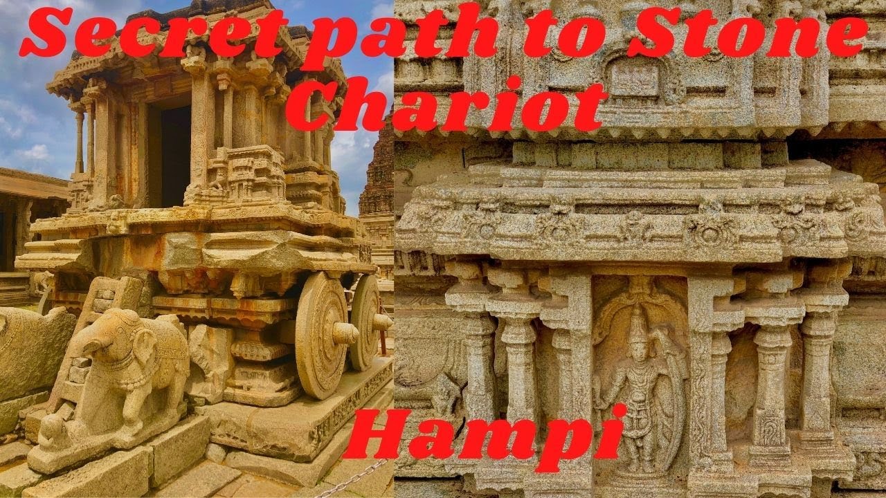 Hampi tourist Places:: Secret Path to Stone Chariot