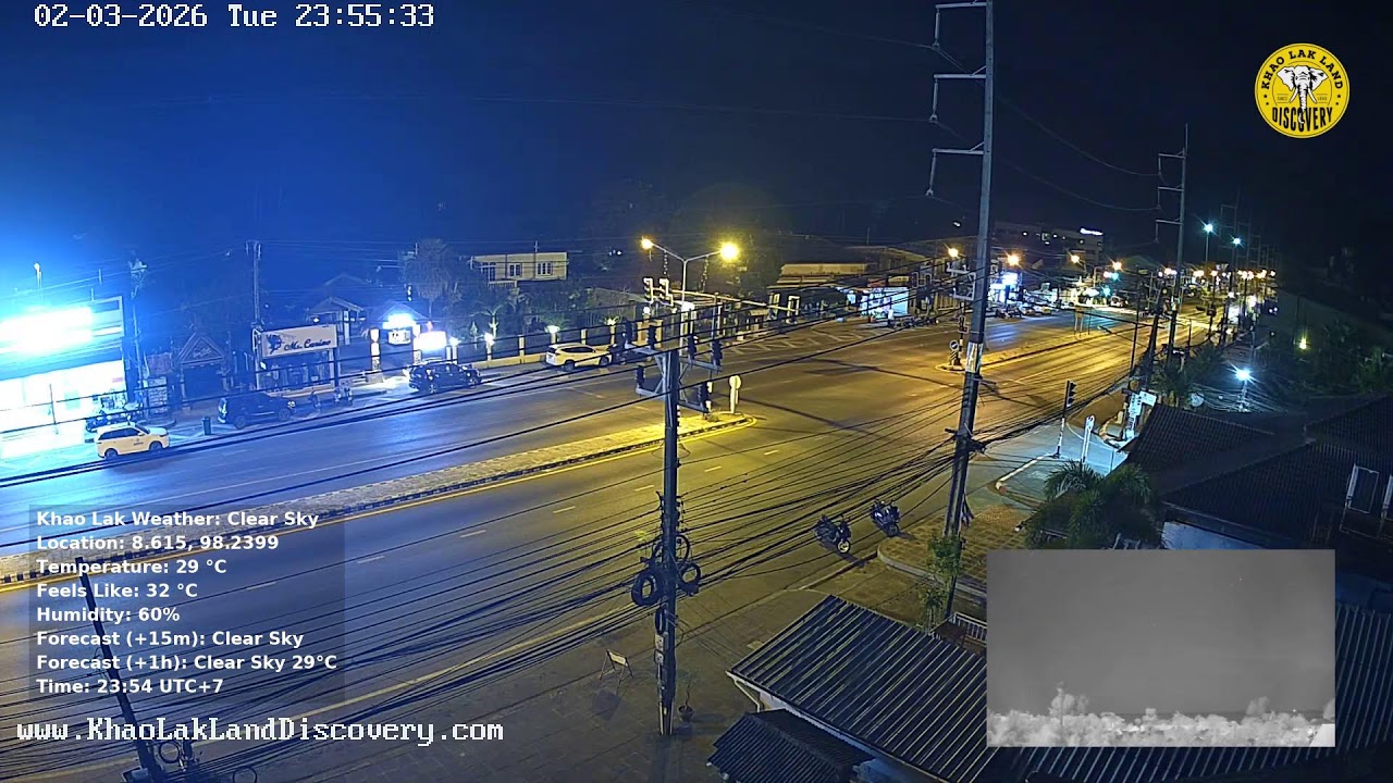 🔴 Khao Lak Webcam - Phang Nga, Thailand 🇹🇭 03-Feb-2026 