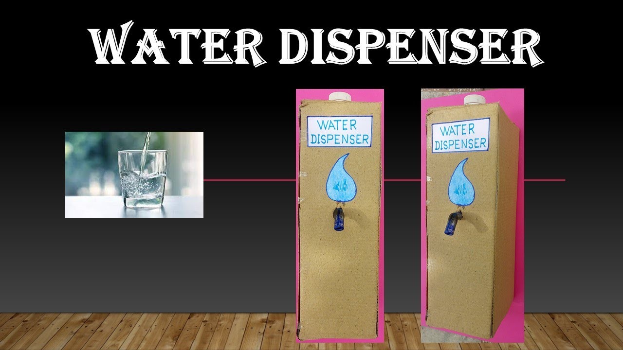 DIY SIMPLE WATER DISPENSER MACHINE FROM CARDBOARD |MODEL WATER DISPENSER