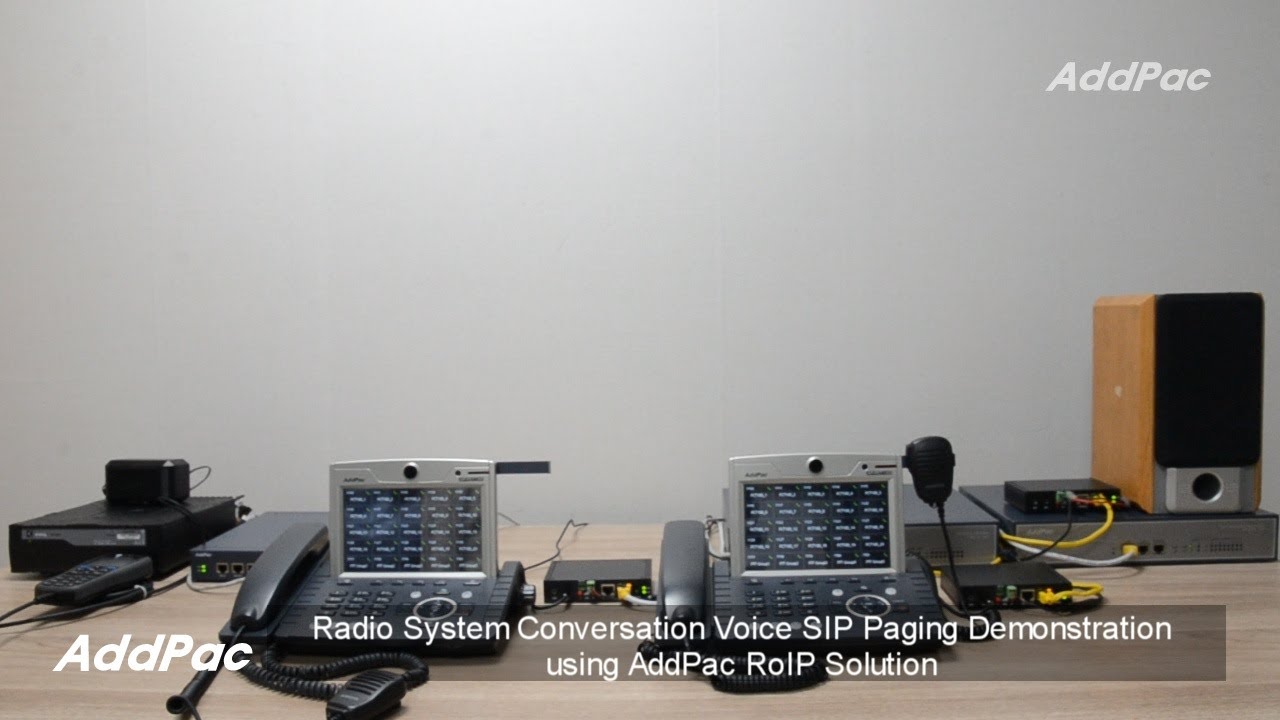 Radio system conversation voice SIP paging demo. using AddPac RoIP Solution(무전기 교신내용 SIP 방송 솔루션)