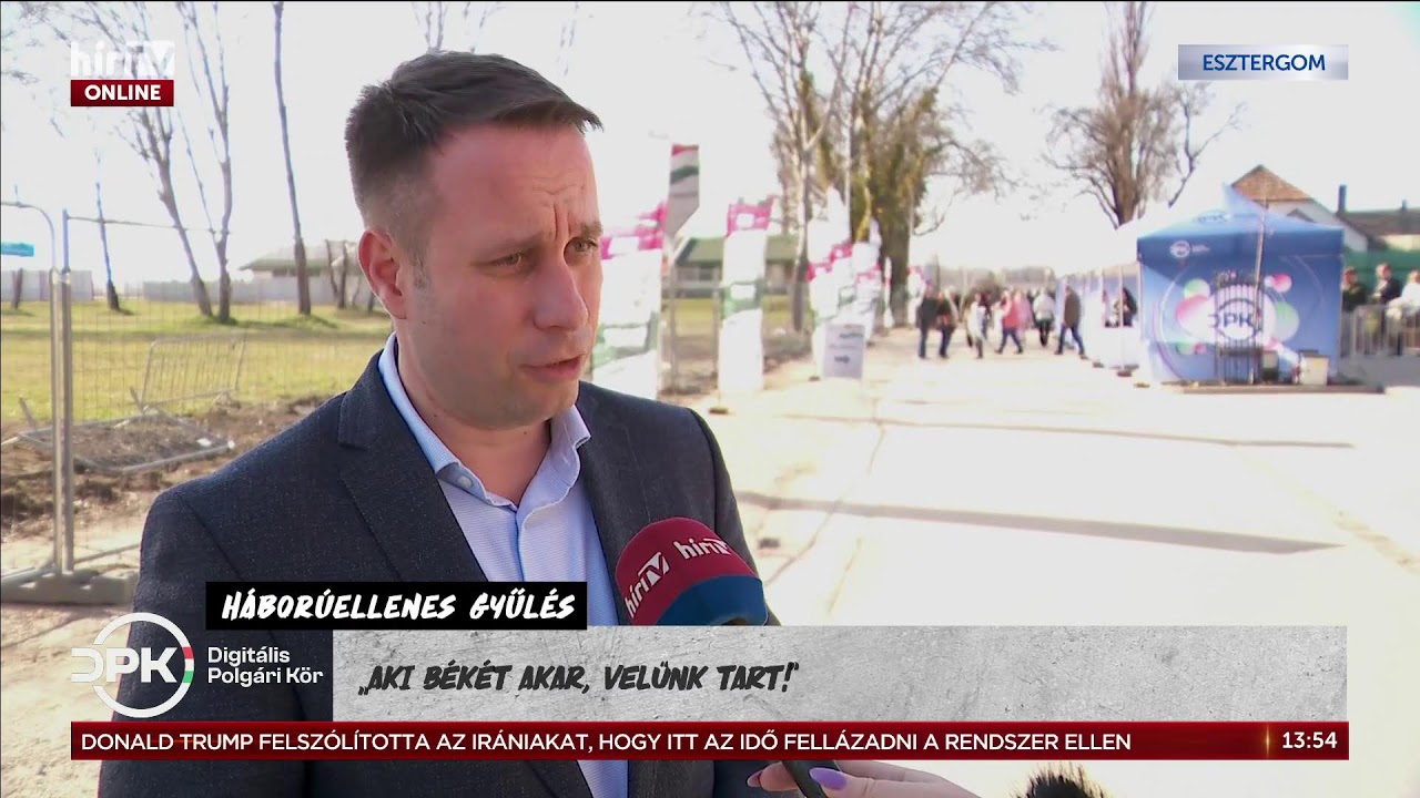 DPK - Háborúellenes gyűlés: Esztergom - élő közvetítés - HírTV