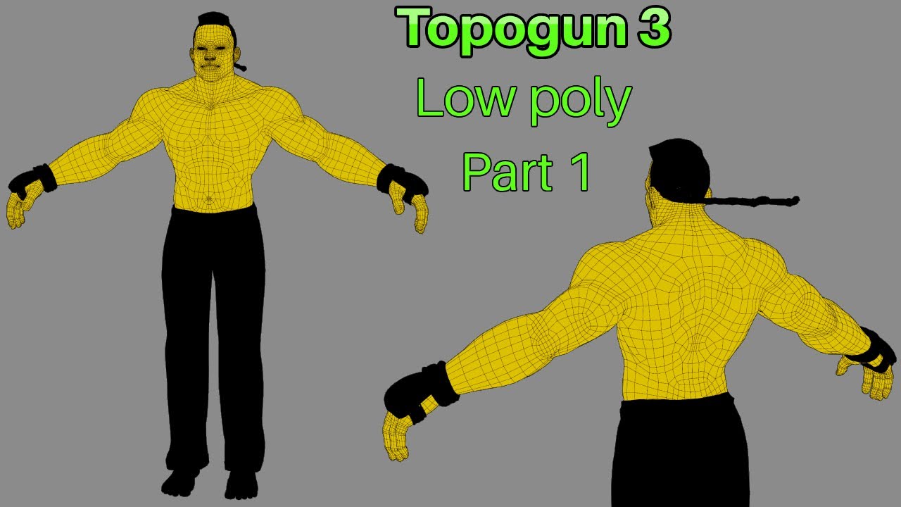 Low Poly Character Tutorial In Topogun 3 And Maya (Part 1)