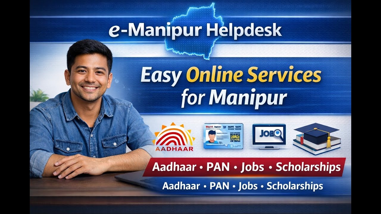 e-Manipur Helpdesk | Manipur Online Services Guide | Aadhaar, PAN, Jobs & Scholarships