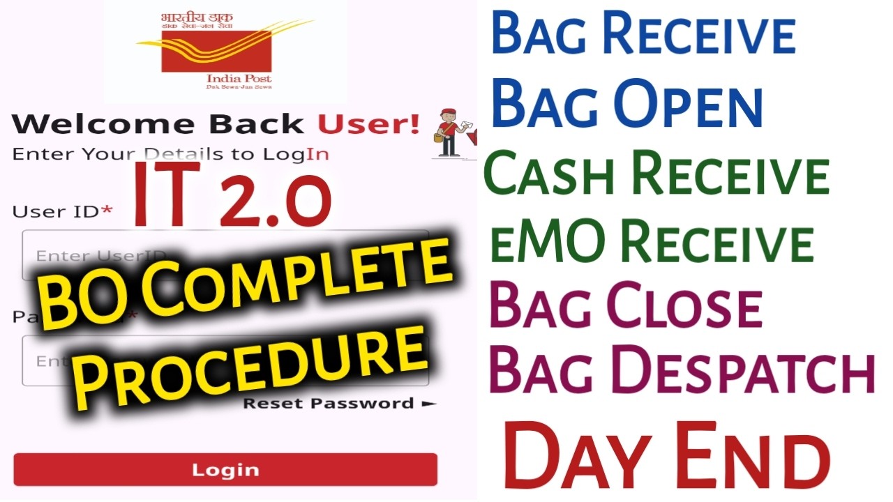 IT 2.0 Complete Work Process of Branch Office | BO Working Procedure |Bag Receive, Bag Close etc |
