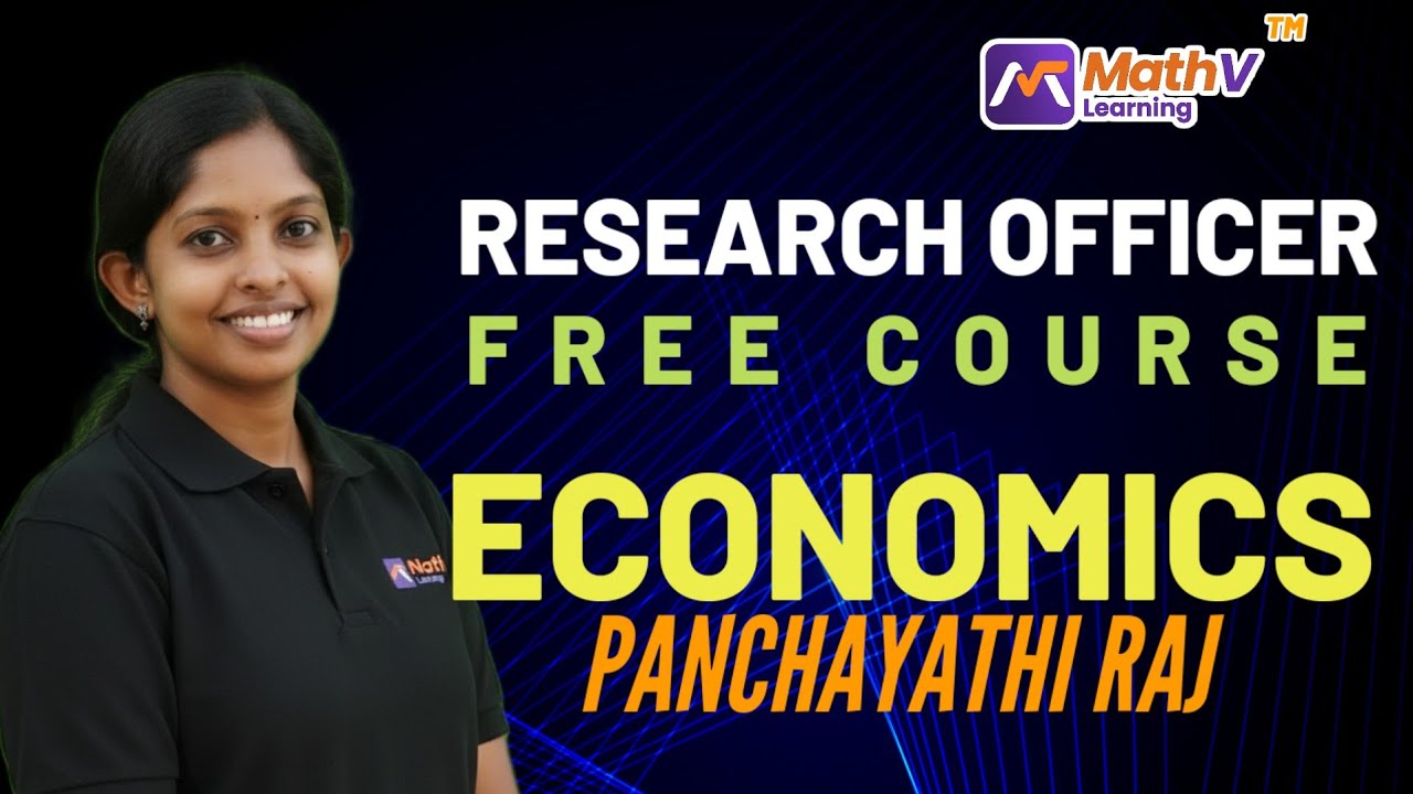 Panchayathi Raj | Economics | Research Officer in Economics & Statistics Dept. | Kerala PSC | MathV