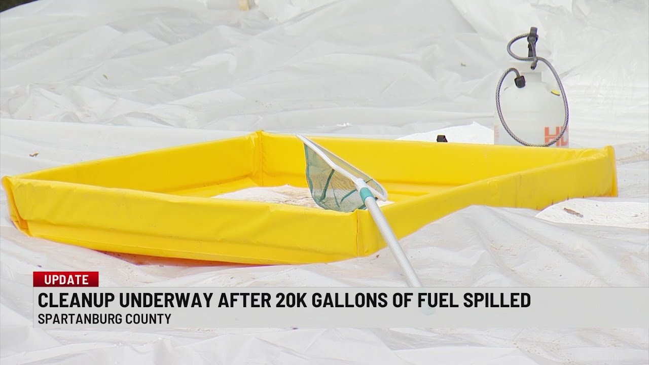 Cleanup ongoing after 20K gallons of diesel spill in Spartanburg creek