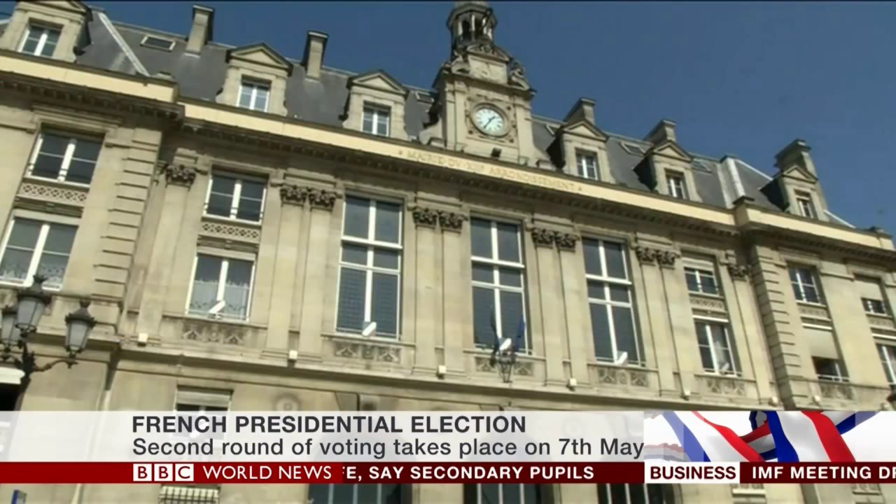 BBC World News - French Presidential Election intro - 23.04.2017