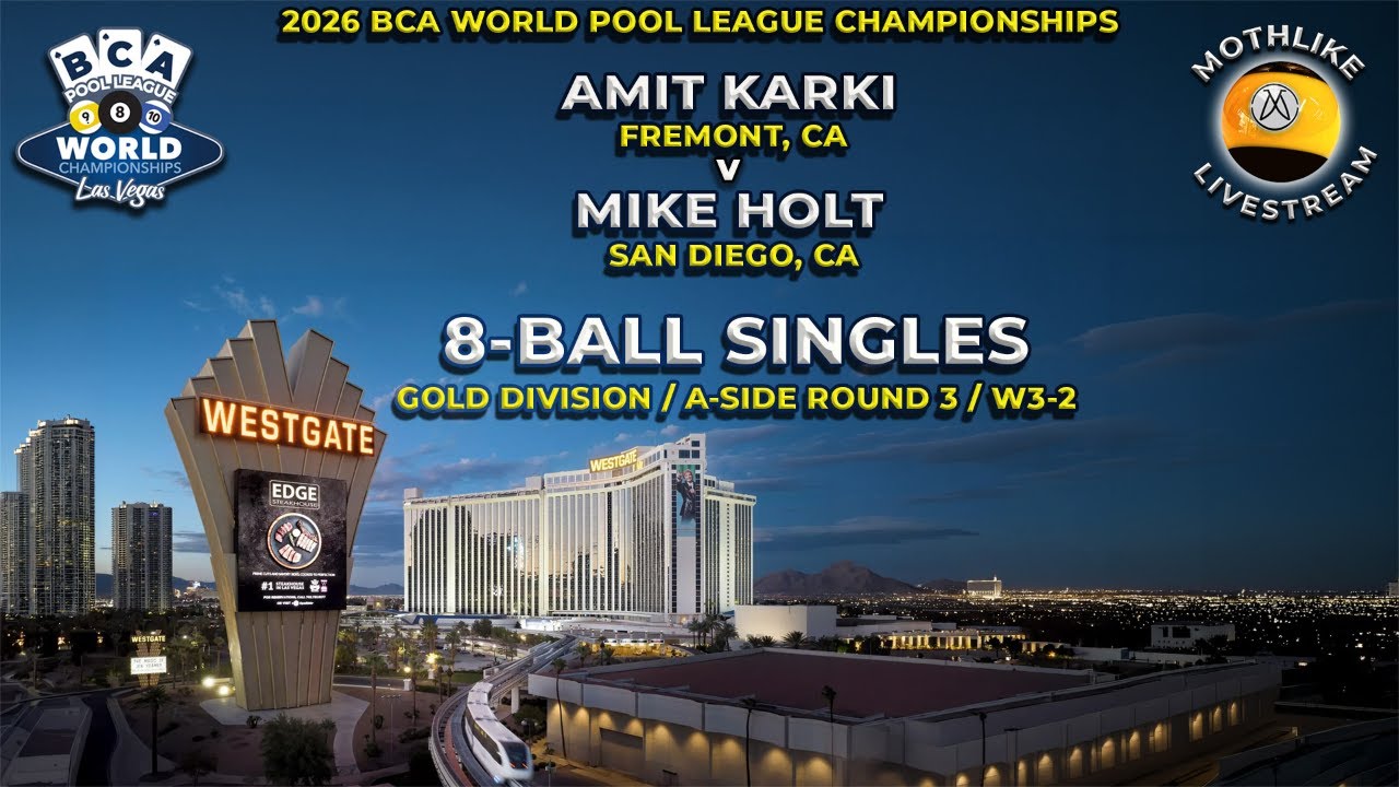 Amit Karki v Mike Holt | BCA 8-Ball Singles Gold | W3-2