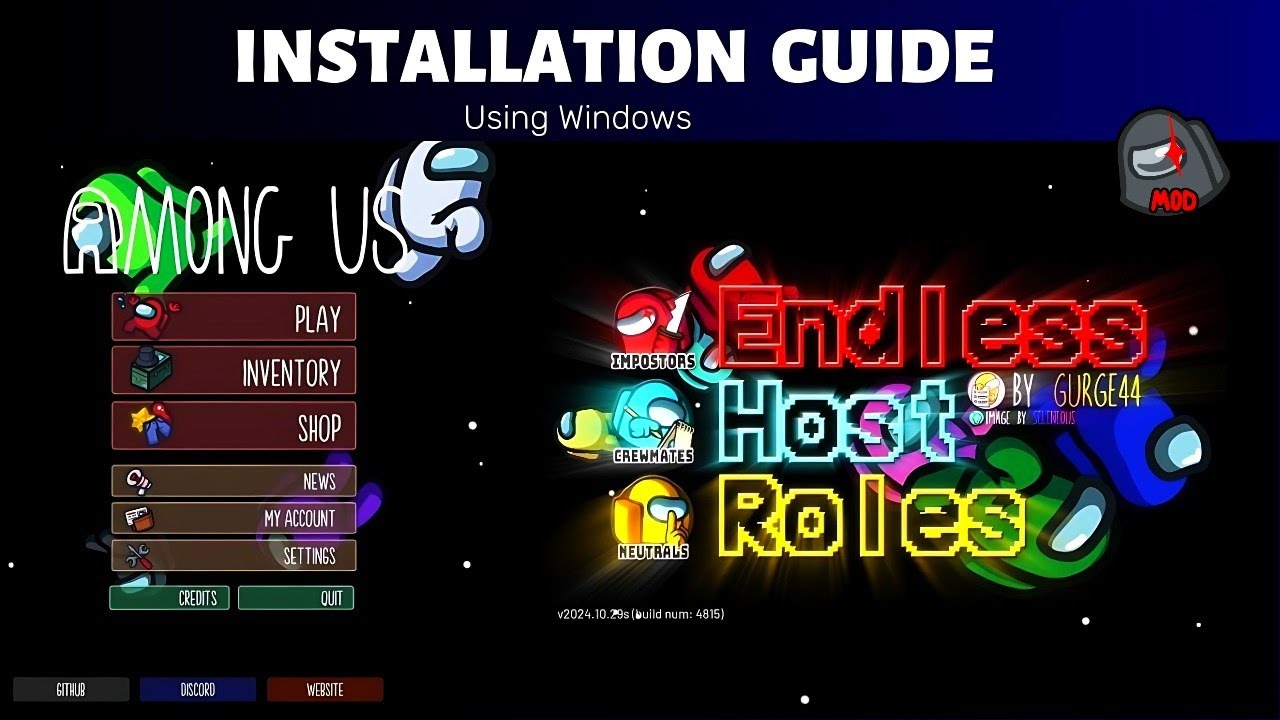 Among Us: ‼️How to INSTALL ENDLESS HOST ROLES MOD on Windows‼️️