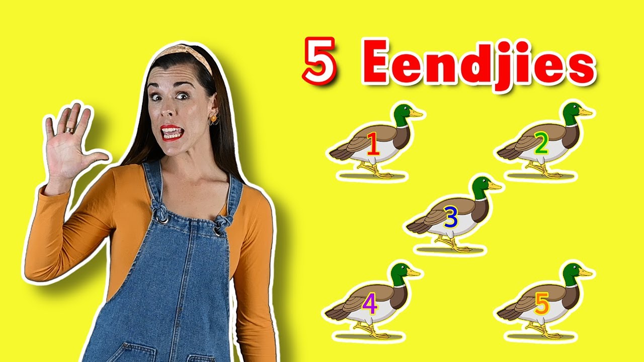 5 Eendjies | Afrikaans Liedjie | Leer om te tel