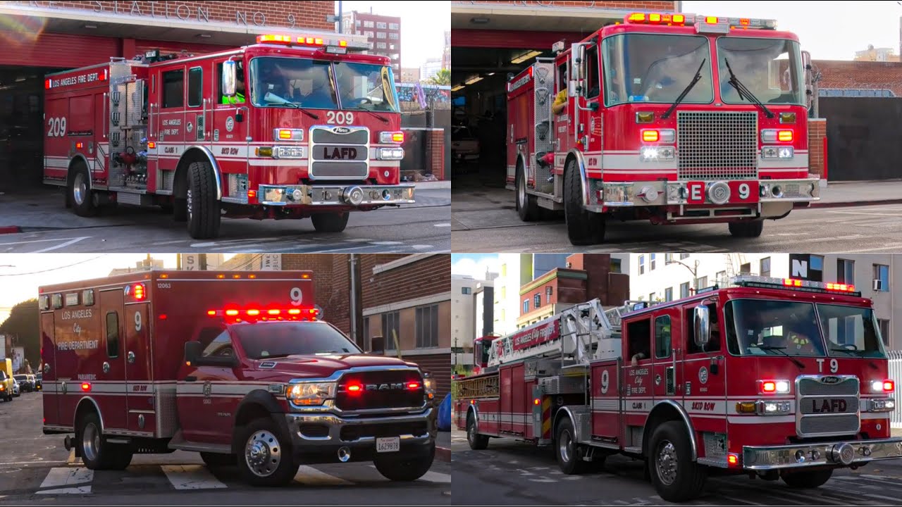 LAFD Station 9 Units Responding