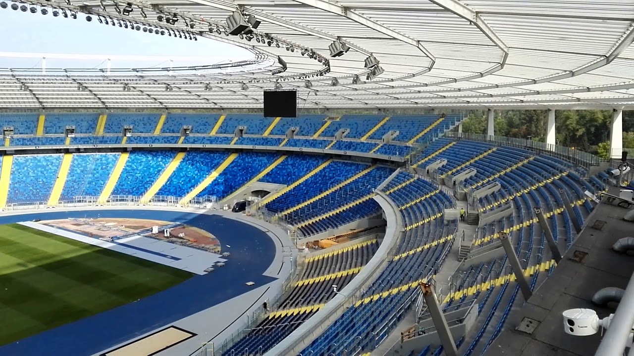Stadion Śląski - widok z najwyższego punktu na obiekcie.