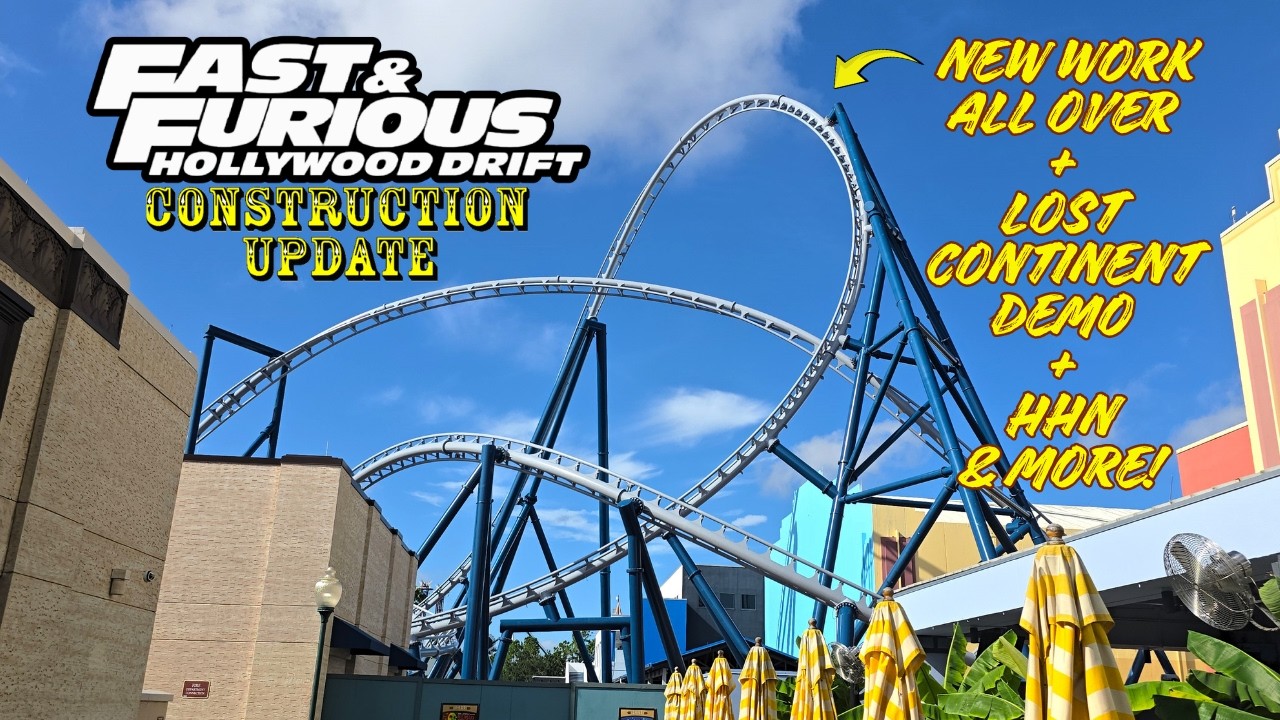 Universal Orlando Resort Fast & Furious: Hollywood Drift Roller Coaster Construction Update 8.8.26