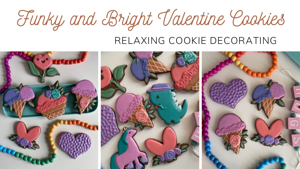 Relaxing cookie decorating / cookie decorating compilation / valentine cookies