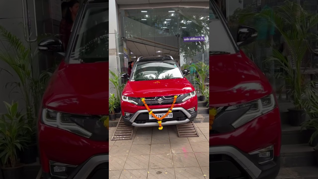 Brezza ZXi&ndash;Red and Black never looked so good! 🖤❤️ #BrezzaLove #NewWheels #RedAndBlack #SmoothRides
