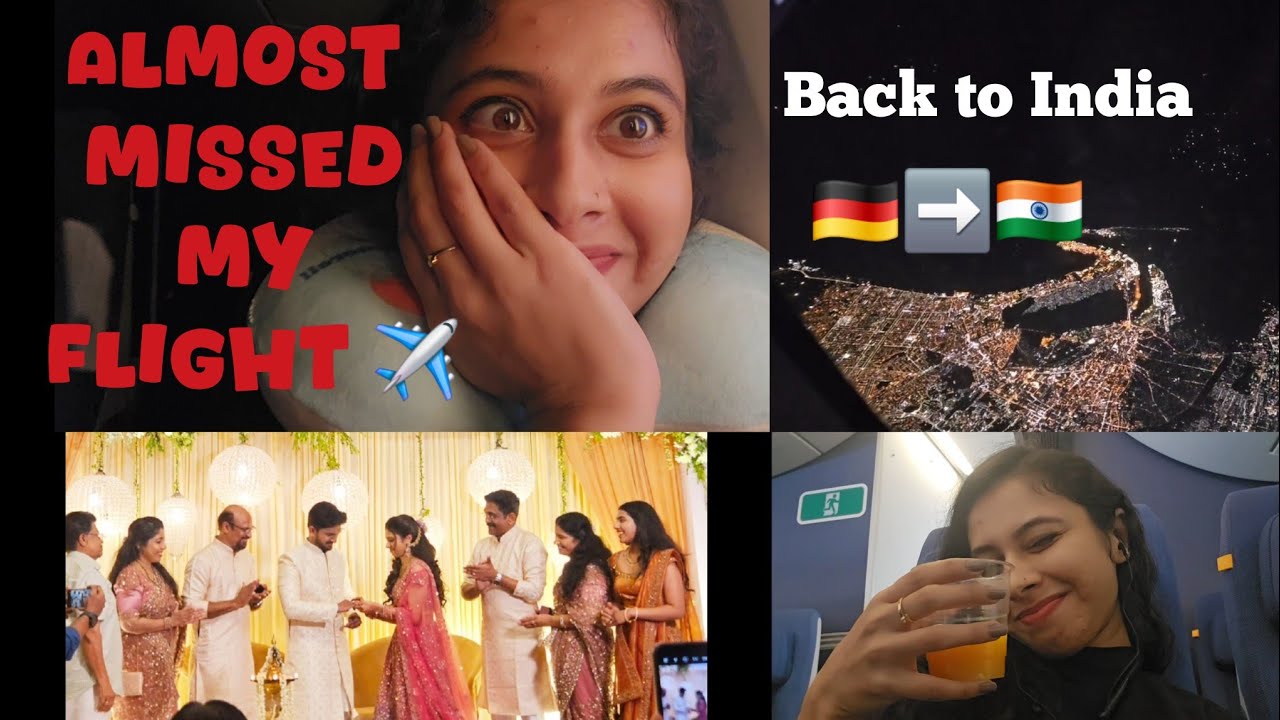 🇩🇪🏠Going home for my engagement 💍 How I almost missed my flight from Germany to India❓️😭😭