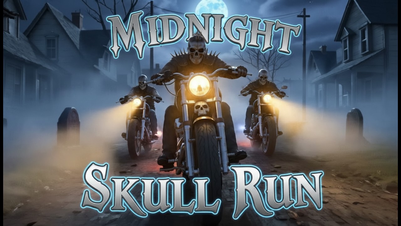 Midnight Skull Run #MidnightRide #IronSkull #NightBiker #FullThrottle #OutlawLife