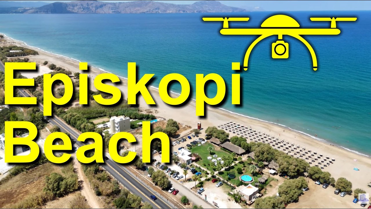 Episkopi Strand– Rethymno – Kreta von oben – 4K Drohnenvideo
