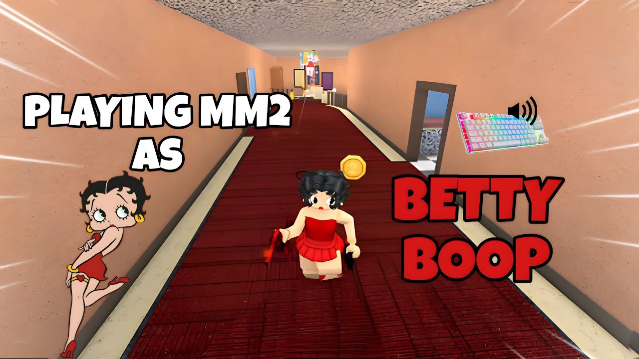 BETTY BOOP DESTROYS TEAMERS IN MM2 + GAMEPLAY (KEYBOARD ASMR)