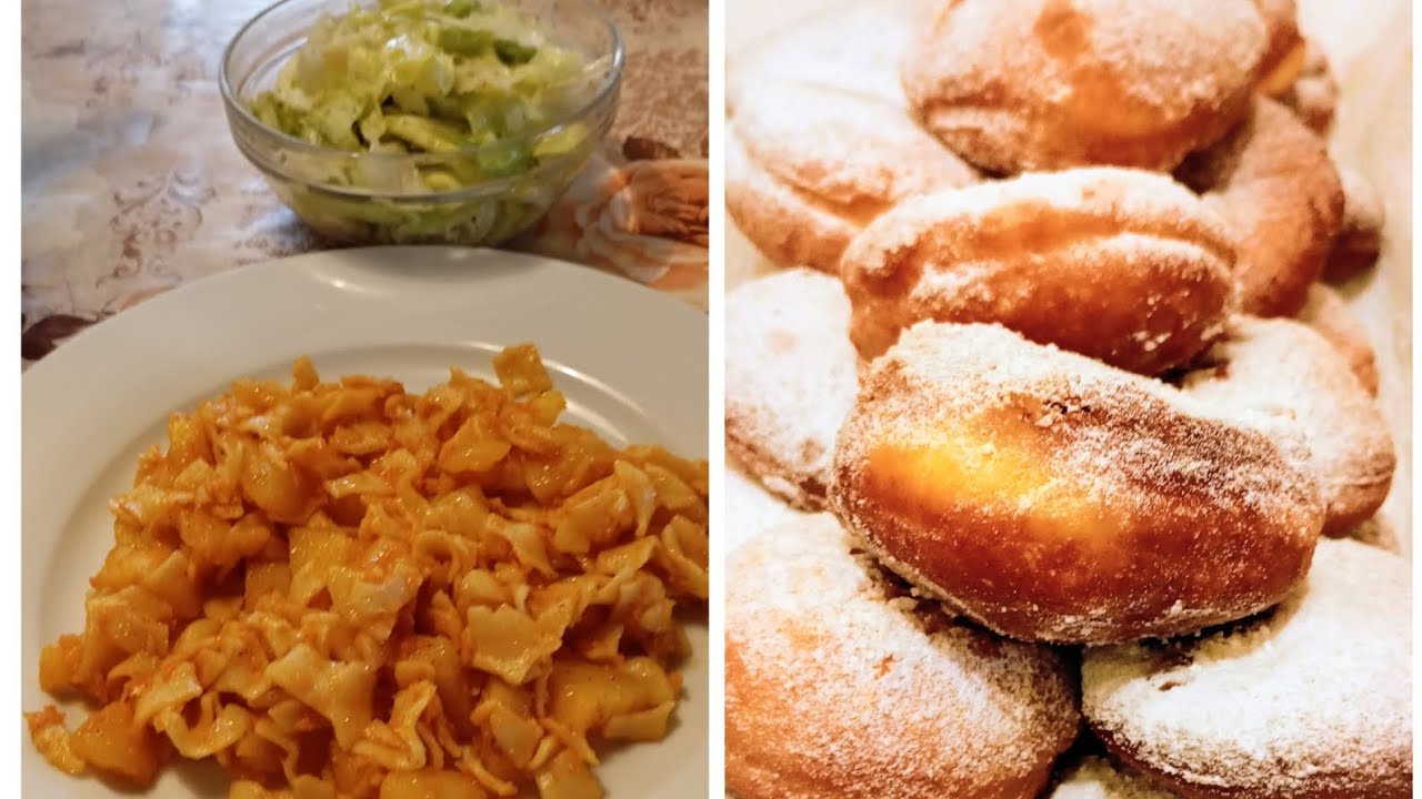 17.02.2026 TĂIȚEI CU CARTOFI SI SALATĂ 🥗 SI LA DESERT GOGOȘI CU GEM DE CAISE S-AU SIMPLE CU ZAHĂR 👍🤪