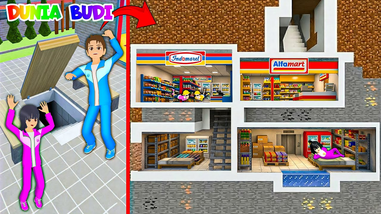 Yuta Mio Buat Ruangan Rahasia Bawah Tanah Bertingkat Ada Indomaret dan Alfamart🥳