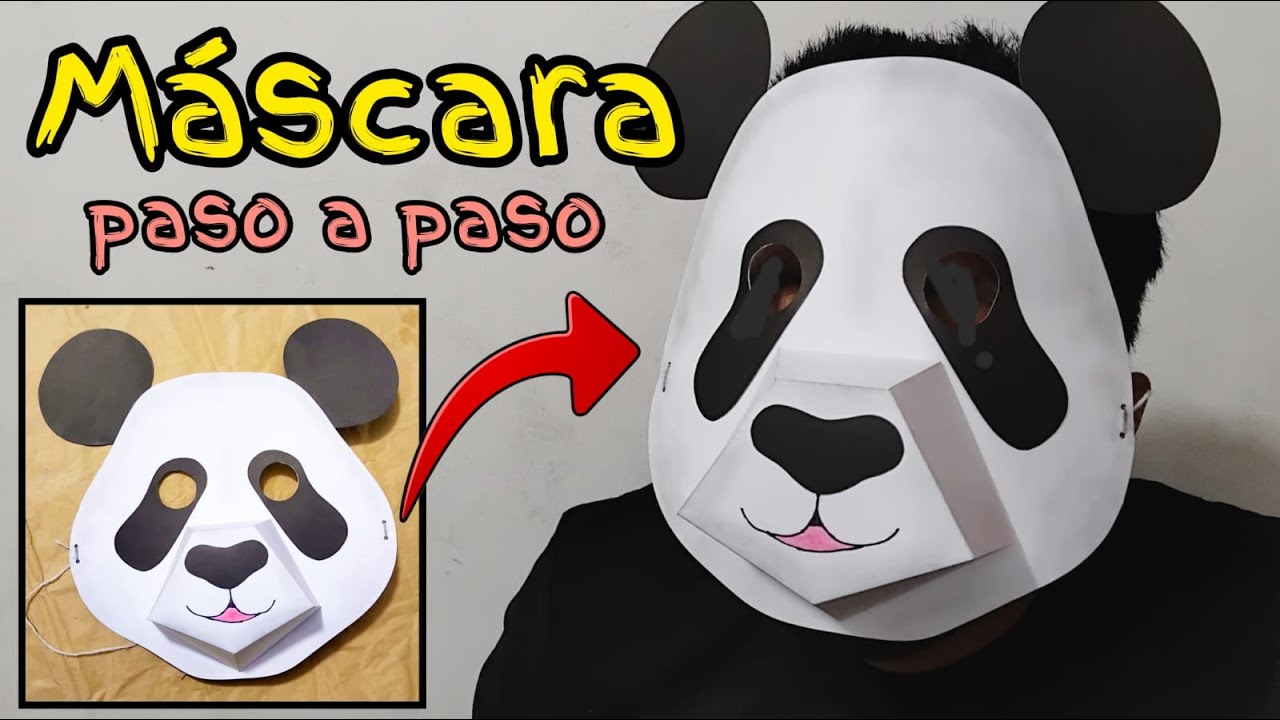 MÁSCARA de OSO PANDA - paso a paso / Panda Bear Mask