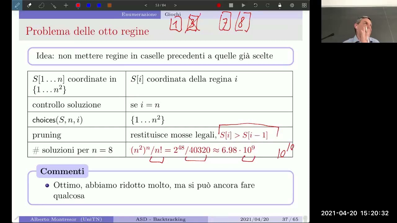 16 - Backtracking - Problema delle n regine