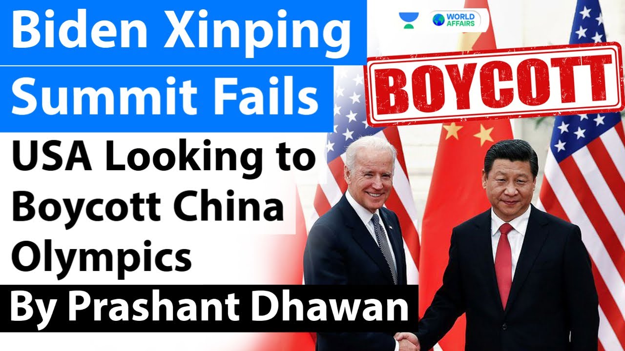 USA Looking to Boycott China Olympics after Biden Xinping Summit Fails