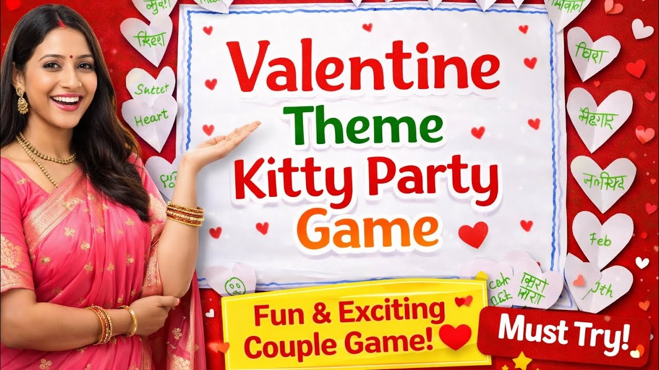 Valentine Theme Kitty Party Game 💕 Fun Couple Game Ideas 🎉 Must Try Valentine Special 💑❤️