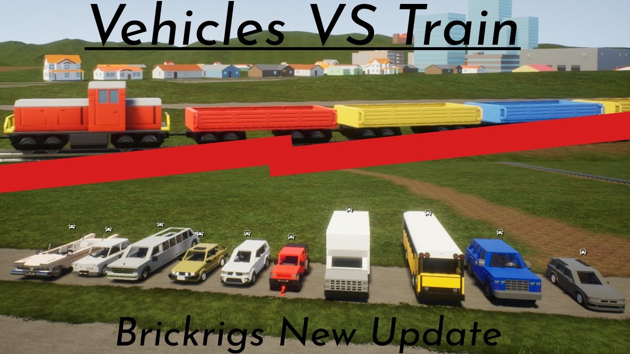 Vehicles VS Train | Brick Rigs New Update