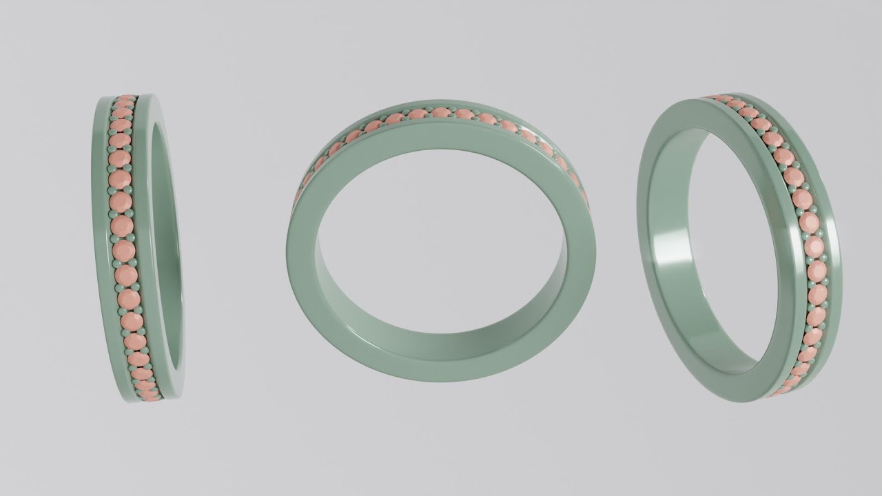 Blender for Jewelers: Channel Set Diamond Ring