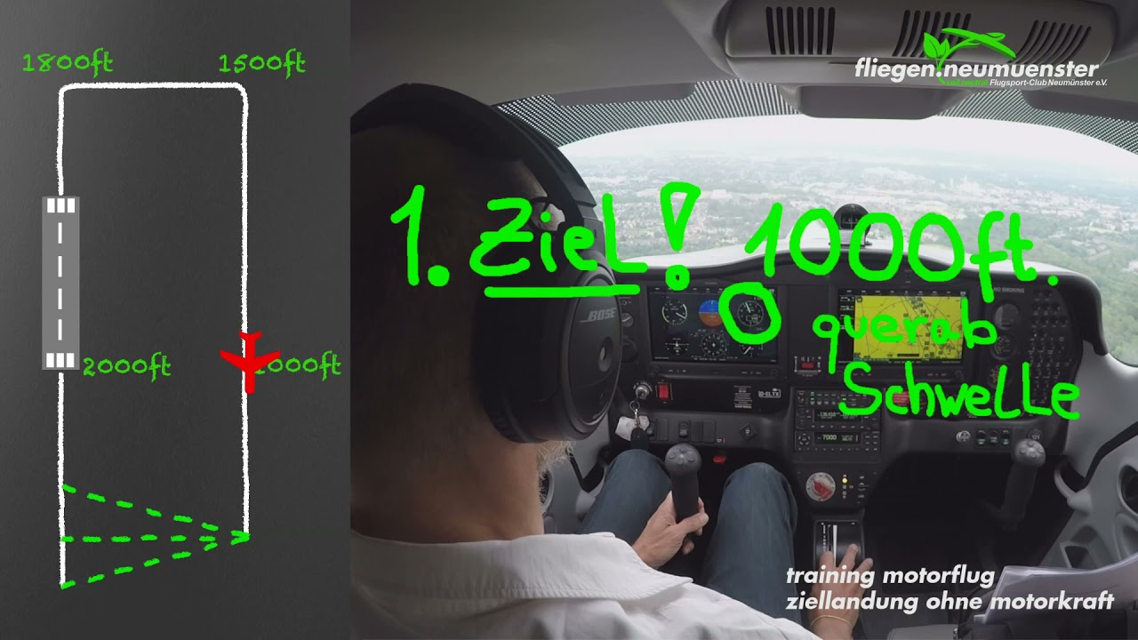 training motorflug Ziellandung Basistraining