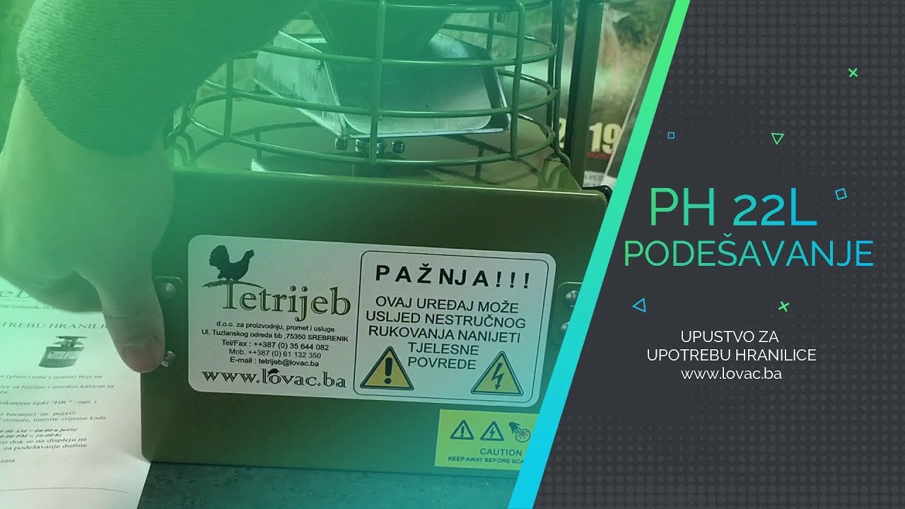 Automatska hranilica PH22L -  Programiranje