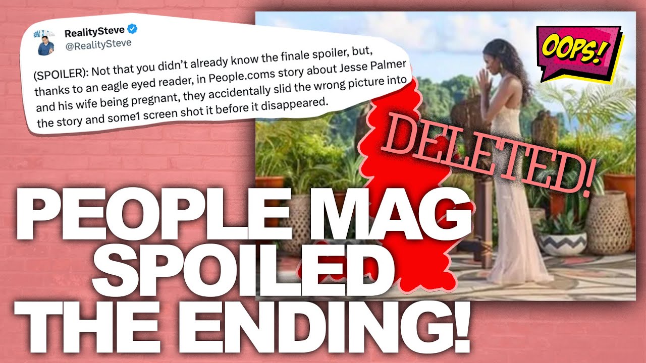 BACHELORETTE FINALE ACCIDENTALLY SPOILED BY PEOPLE MAGAZINE!