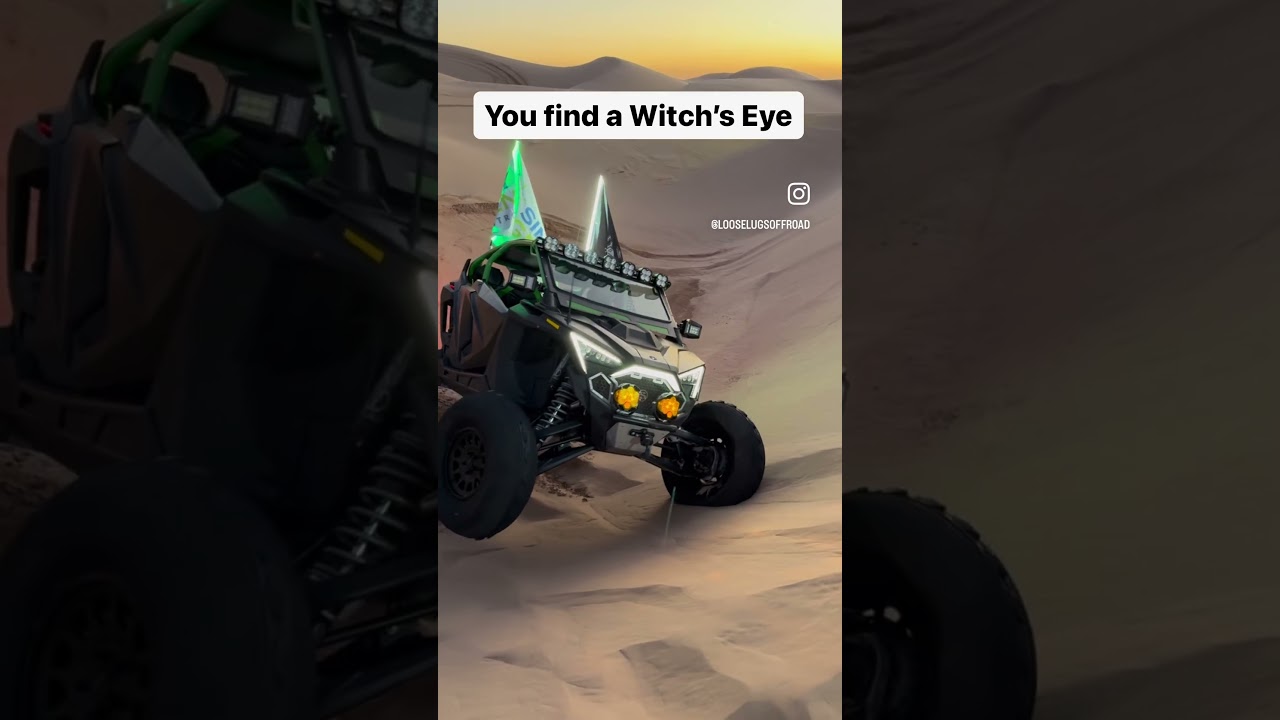 Watch out for those Witch&rsquo;s Eyes 🫣 #glamisdunes #desert #glamissanddunes #offroad #california #rzr