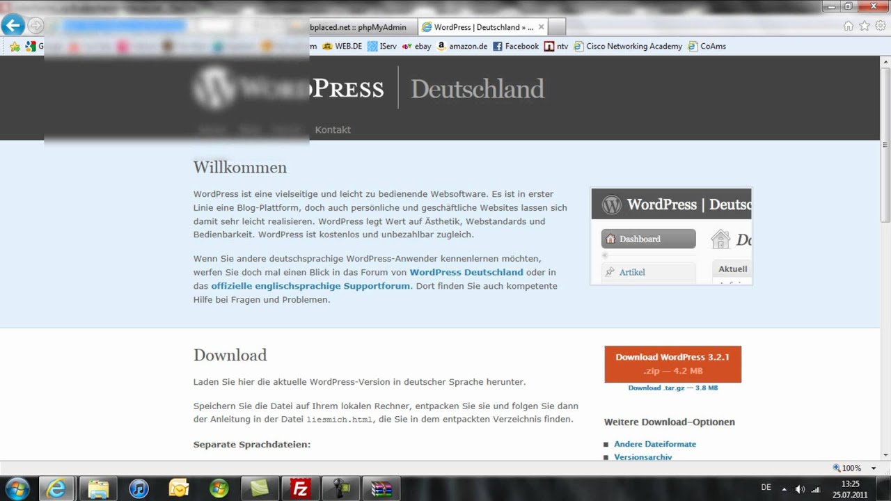 Website mit Wordpress - Teil 1 - Das Einrichten