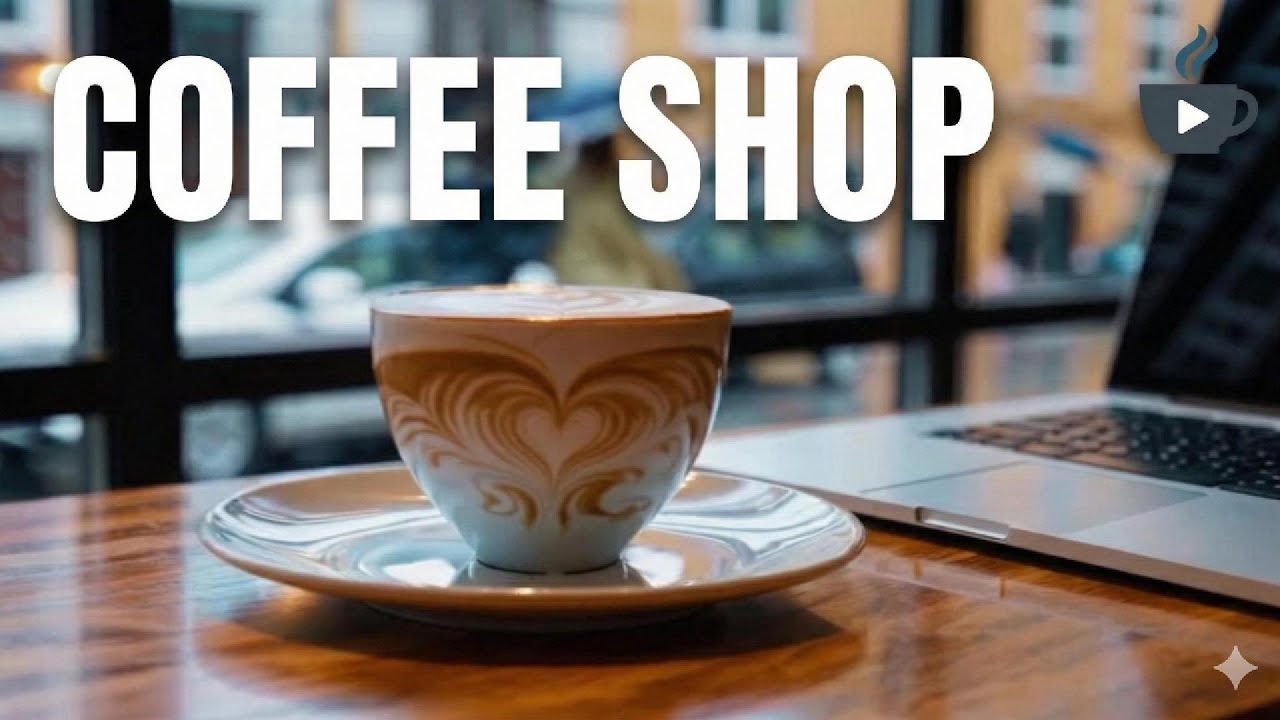 Coffee Shop Ambience with Relaxing Jazz & Rain | Study & Work [1 Hour]
