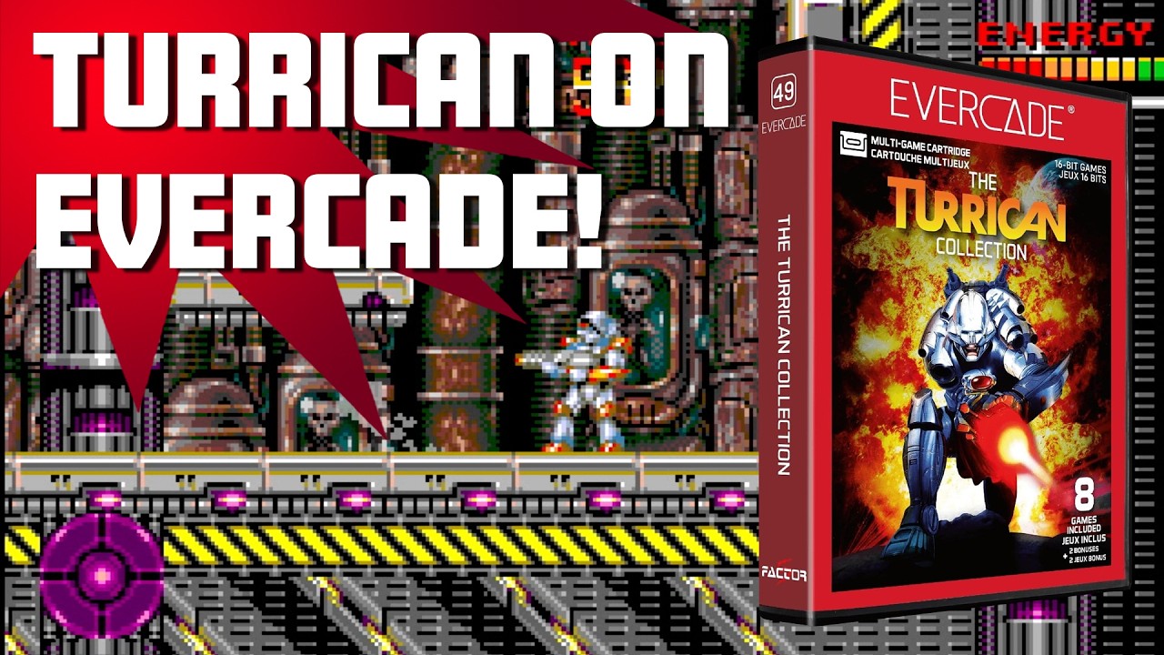 Обзор комплектации Turrican Collection для Evercade на реальном оборудовании.