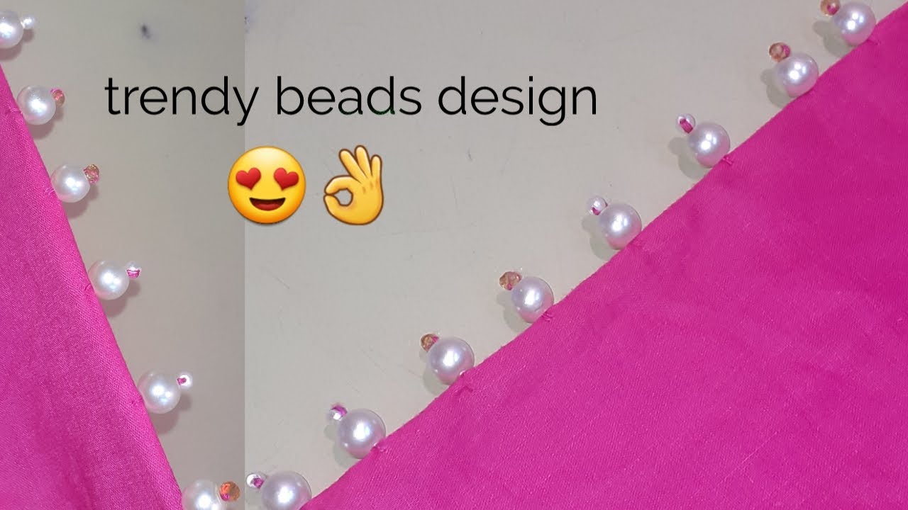 Beads work //Moti work For Sleeve Daman Trouser Neck and Dupatta