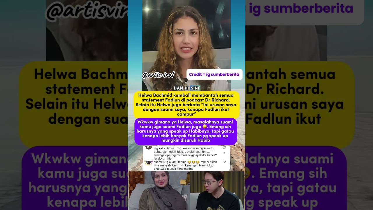 Helwa Bachmid bantah seluruh statement Fadlun si podcast dr Richard #shorts #foryourpage #viral