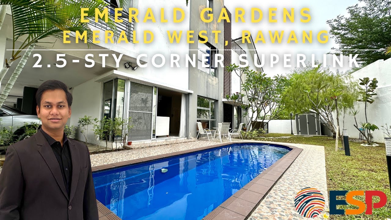 SOLD! -  Emerald Gardens @  Emerald West Rawang | 2.5-Sty Corner Superlink w Private Pool