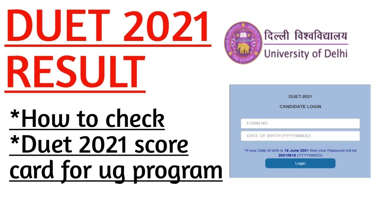 duet 2021 results||duet 2021 score card||duet 2021 ug program score card||duet 2021 nta||#duet2021